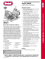 Preview for 1 page of Berkel 909AS Specifications