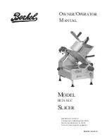 Berkel B12A-SLC Owner'S/Operator'S Manual preview