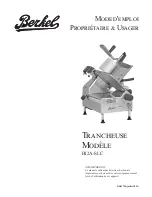 Preview for 21 page of Berkel B12A-SLC Owner'S/Operator'S Manual