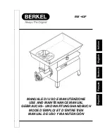 Berkel BM+42F Use And Maintenance Manual preview