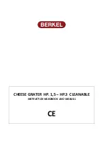 Preview for 1 page of Berkel HP. 3 CLEANABLE Instruction Handbook Manual