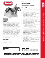 Preview for 1 page of Berkel X13A Specifications