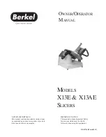 Berkel X13AE Owner'S Manual предпросмотр