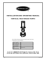 Предварительный просмотр 1 страницы Berkeley BVM16-100 Installation And Operating Manual