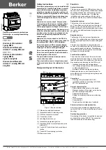 Berker 7531 10 1 Series Operating And Assembly Instructions Manual предпросмотр