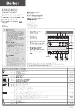 Предварительный просмотр 1 страницы Berker 75316017 Operation Instruction