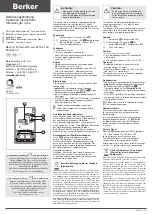 Berker 8516 51 00 Operation Instructions предпросмотр