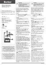 Preview for 1 page of Berker 8526 51 00 Operation Instructions