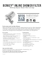 Berkey inline Shower Filter Instructions preview