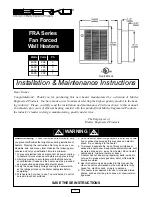 Berko FRA series Installation And Maintenance Instructions preview