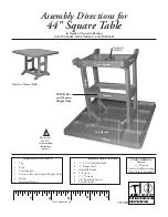 Berlin Gardens 44" Square Table GCLT0044D Assembly Directions preview