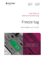 berlinger Freeze-tag User Manual предпросмотр