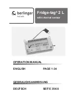 Предварительный просмотр 1 страницы berlinger Fridge-tag 2 L Operation Manual