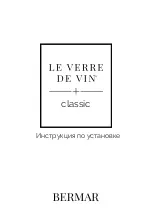 Preview for 1 page of Bermar LE VERRE DE VIN classic Installation Instructions Manual