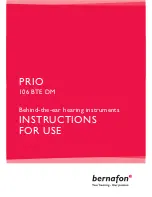 Bernafon PRIO 106 BTE DM Instructions For Use Manual preview