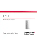 Предварительный просмотр 1 страницы Bernafon RC-A Instructions For Use Manual