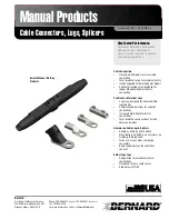 Предварительный просмотр 1 страницы Bernard Cable Connectors Specification Sheet