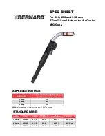 Bernard T-Gun 350 amp Spec Sheet предпросмотр