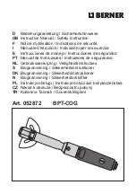 Berner 052872 Instruction Manual/Safety Instruction preview