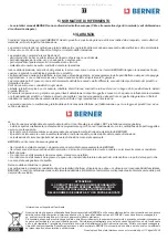 Предварительный просмотр 5 страницы Berner 170325 Safety And Instruction Manual