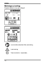 Preview for 152 page of Berner 183846 Instruction Manual/Safety Instructions