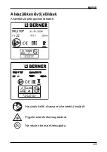 Preview for 341 page of Berner 183846 Instruction Manual/Safety Instructions