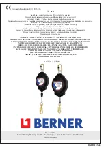 Berner 185166 Operating Instructions Manual предпросмотр