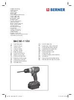 Предварительный просмотр 1 страницы Berner 241991 Original Instructions Manual