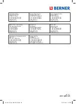 Preview for 68 page of Berner 242001 Original Instructions Manual