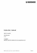 Berner 31106 Operating Instructions Manual preview