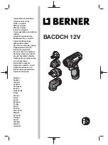 Предварительный просмотр 1 страницы Berner 343789 Original Instructions Manual