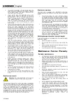 Предварительный просмотр 30 страницы Berner 367866 Safety And Users Manual