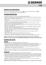 Preview for 5 page of Berner 407716 Operating Instructions Manual