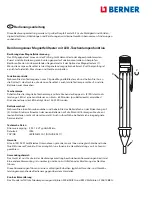 Предварительный просмотр 3 страницы Berner 43344 Manual