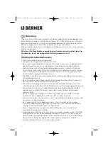 Предварительный просмотр 3 страницы Berner 59522 Operating Manual