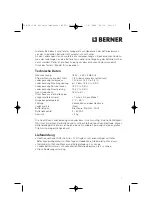 Предварительный просмотр 8 страницы Berner 59522 Operating Manual