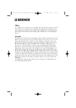 Предварительный просмотр 9 страницы Berner 59522 Operating Manual