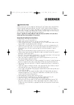 Предварительный просмотр 10 страницы Berner 59522 Operating Manual