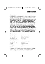 Предварительный просмотр 14 страницы Berner 59522 Operating Manual