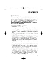 Предварительный просмотр 16 страницы Berner 59522 Operating Manual