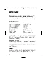 Предварительный просмотр 21 страницы Berner 59522 Operating Manual