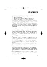 Предварительный просмотр 24 страницы Berner 59522 Operating Manual