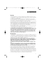 Предварительный просмотр 34 страницы Berner 59522 Operating Manual