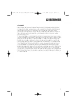 Предварительный просмотр 36 страницы Berner 59522 Operating Manual