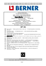 Preview for 1 page of Berner 99918 Operation Instructions Manual