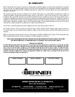 Предварительный просмотр 8 страницы Berner AHC10-1036 Important Instructions Manual