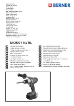 Berner BACHDD-1 18V BL Original Instructions Manual предпросмотр