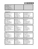 Preview for 171 page of Berner bcs-86 Instruction Manual And Safety Instructions