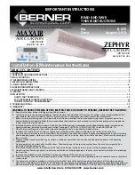 Berner Maxair Installation & Maintenance Instructions Manual предпросмотр