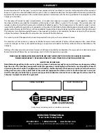 Предварительный просмотр 8 страницы Berner Pass-Thru 6 Series Installation & Maintenance Instructions Manual